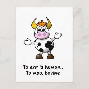 To Err Is Human Postcard