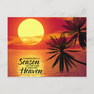 To Everything There Is A Season (Ecclesiastes 3:1) Postcard