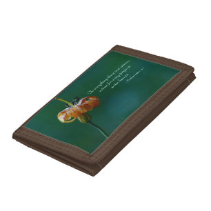 To Everything there is a Season Golden Lily Trifold Wallet