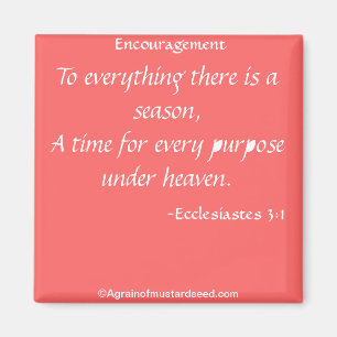 To everything there is a season magnet