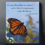 To Everything There is a Season Plaque<br><div class="desc">Ecclesiastes 3:1, "To everything there is a season, and a time to every purpose under the heaven" ~ God's Beloved Words along with the beautiful stained glass wings of a butterfly, lending assurance in your home or office space that we are in His Hands ~ on His time. In these...</div>