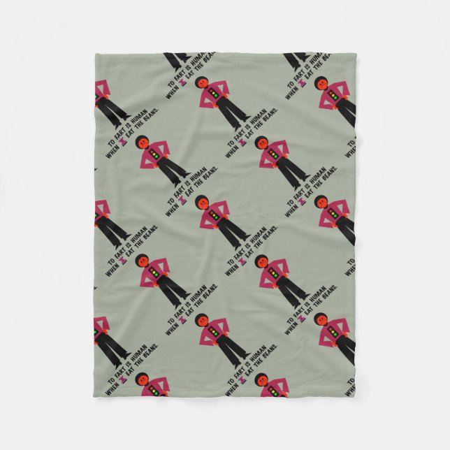 To Fart is Human Fleece Blanket (Front)