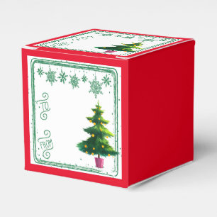 To From Christmas Tree Gift Favor Boxes