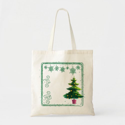 To From Christmas Tree Gift Tote Bag