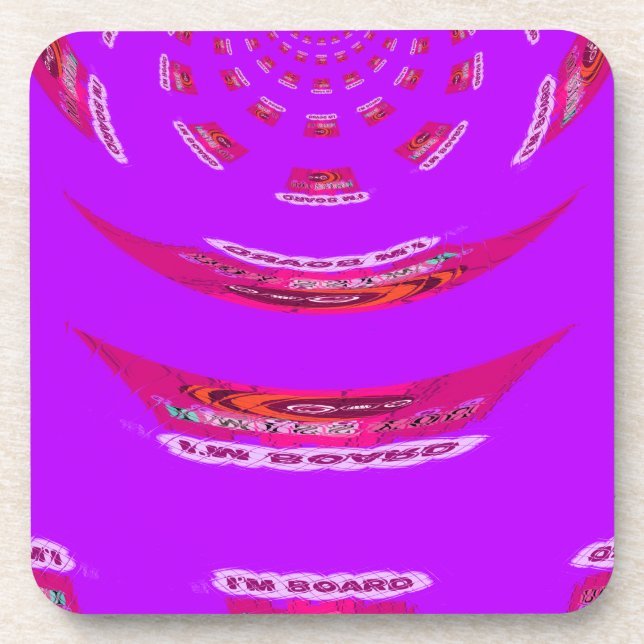 To Funny I Miss You I am Bored Beverage Coaster (Front)