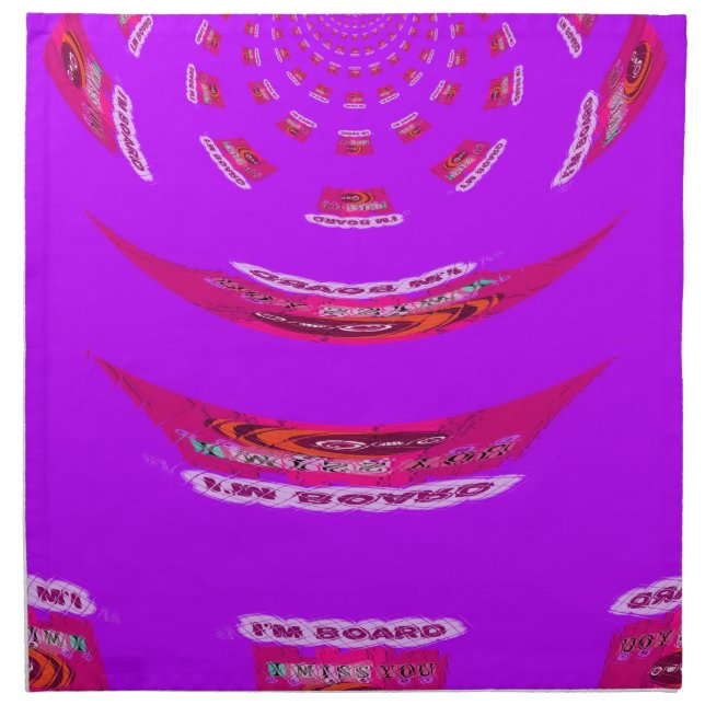 To Funny I Miss You I am Bored Cloth Napkin (Front)