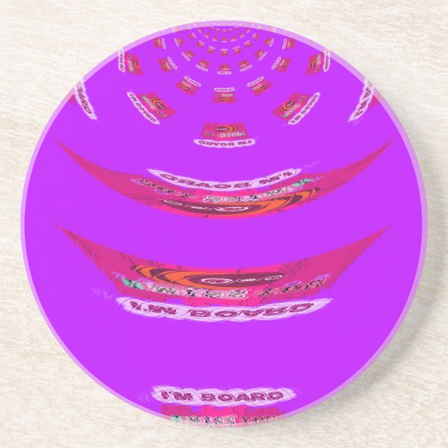 To Funny I Miss You I am Bored Drink Coaster (Front)