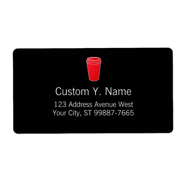 To Go Cup Red (Paper To-Go) Label (Front)