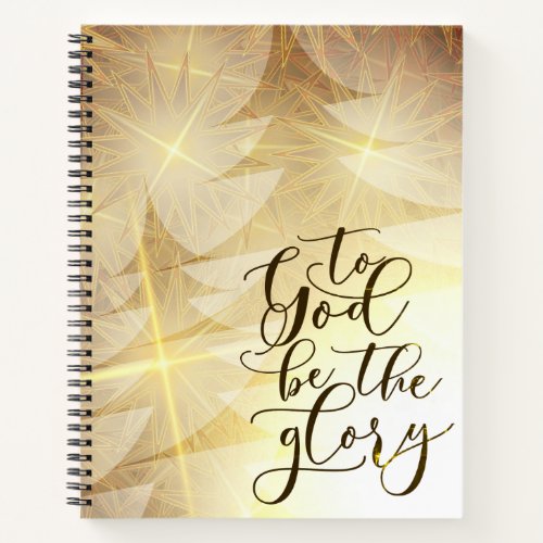 to God be the glory Christmas Personalized Notebook