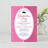 TO GOD BE THE GLORY Custom Pink Graduation Invitation (Standing Front)