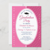 TO GOD BE THE GLORY Custom Pink Graduation Invitation (Front)