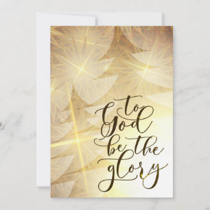 to God be the glory John 1:14 Bible Christmas Flat Holiday Card
