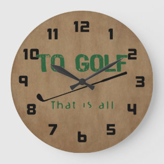 To Golf Large Clock