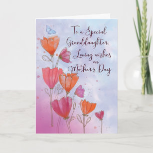 Granddaughter Flowers Mother's Day Card Paramount Cards For you 