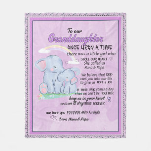 To Granddaughter with big hug  Fleece Blanket