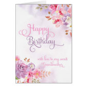 To Grandmother, Happy Birthday watercolor (Front)