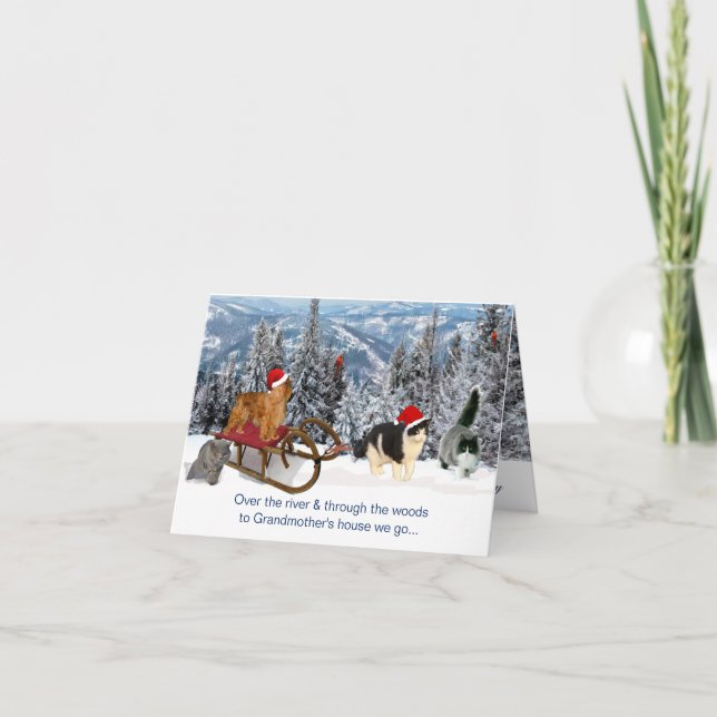 To Grandmother’s House Christmas Holiday Card (Front)