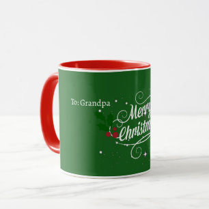 To: Grandpa, Merry Christmas, Mug