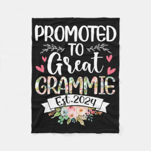 To Great Grammie Est 2024 Mothers Day  Fleece Blanket