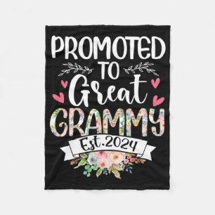 To Great Grammy Est 2024 Mothers Day  Fleece Blanket