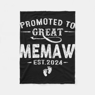 To Great Memaw 2024 Mothers Day First Time Mom  Fleece Blanket