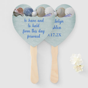 To Have and Hold Wedding Heart Fans Seashells