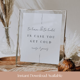 “To Have and To Hold” 8x10 Wedding Blanket Sign