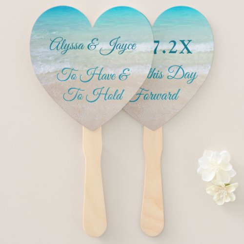 To Have and to Hold Beach Wedding Fan 