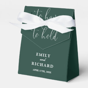 To Have And To Hold Emerald Green Wedding Favor Boxes