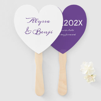To Have and To Hold Heart Shaped Wedding Fan