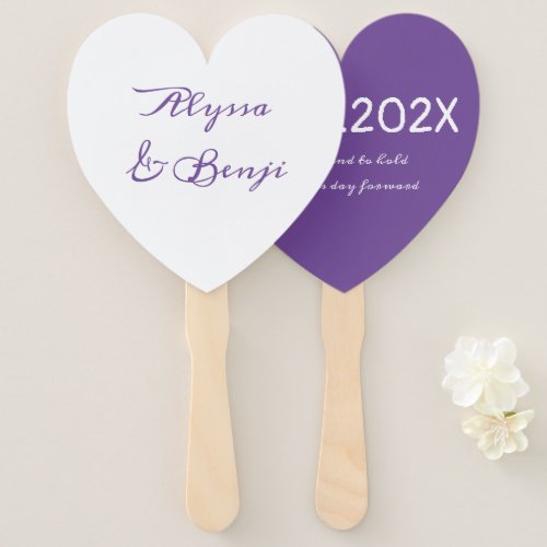 To Have and To Hold Heart Shaped Wedding Fan