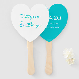 To Have and To Hold Heart Shaped Wedding Fan