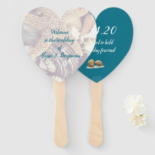 To Have and To Hold Heart Shaped Wedding Fan
