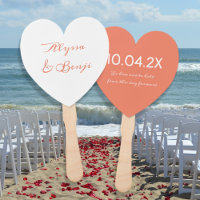 To Have and To Hold Heart Shaped Wedding Fan