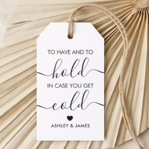 To Have and to Hold in Case You Get Cold, Kraft Gift Tags