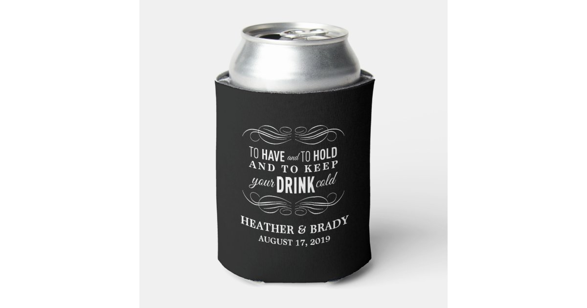  Personalized Beer Koozie for Bottles and Cans (Bestman Designs)  - Coozie Gift, Choose from 8 Colors - Wedding Koozies Can Cooler Favors:  Home & Kitchen