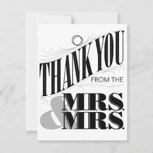 To Have and To Hold Thank You Card - Mrs. & Mrs.