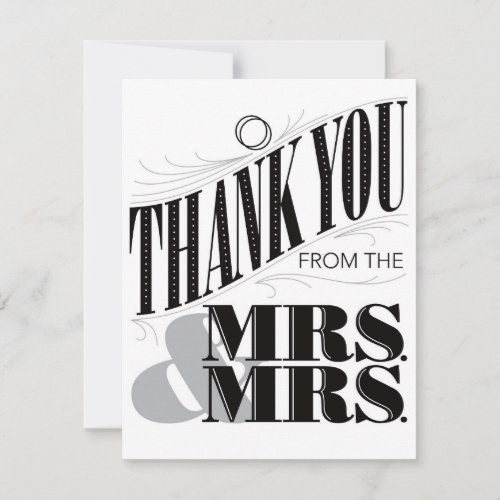 To Have and To Hold Thank You Card _ Mrs  Mrs