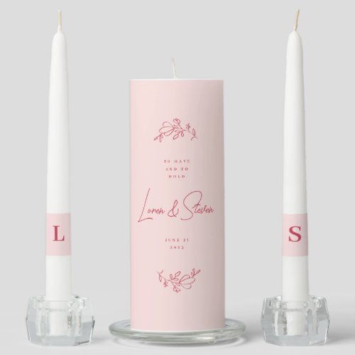 To Have and to Hold Wedding Unity Candle Set