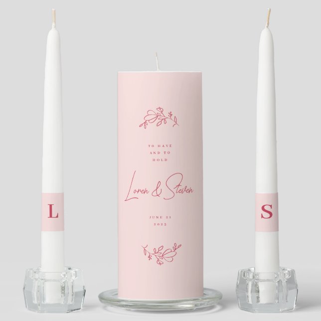 To Have and to Hold Wedding Unity Candle Set (Front)