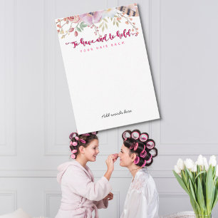 to have and to hold your hair back bachelorette note card