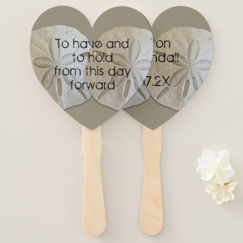To Have n Hold Wedding Saying Sand Dollars Hand Fan