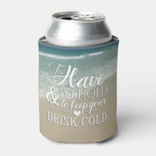 Wedding Can Coolers Zazzle To Have Hold Keep Drink Cold Beach Wedding Can Cooler