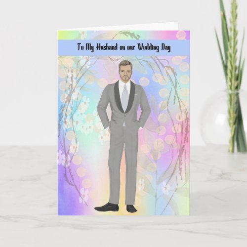 To Husband on Wedding Day Card