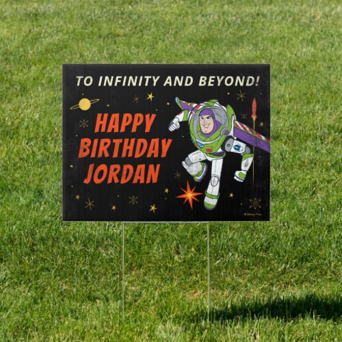To Infinity and Beyond Buzz Lightyear Birthday Sign