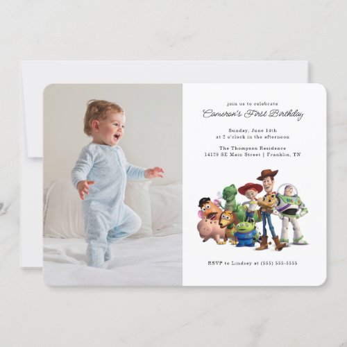 To Infinity and Beyond Toy Story Birthday _  Photo Invitation