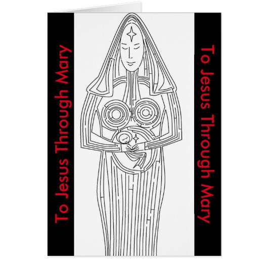 To Jesus Through Mary Cards (Front)