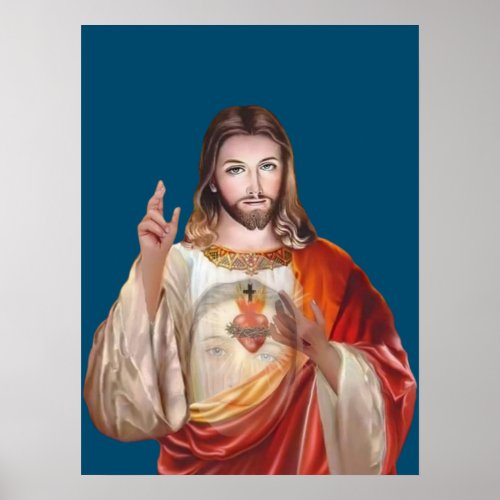 To Jesus through Mary Poster