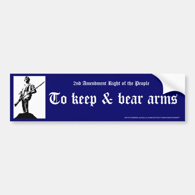 To keep & bear arms bumper sticker (Front)