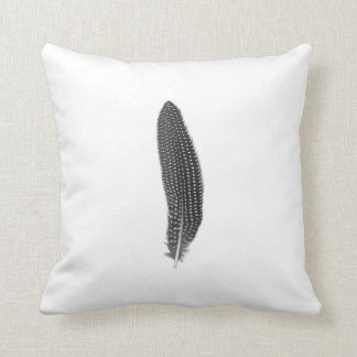To kiss guinea fowl feather throw pillow